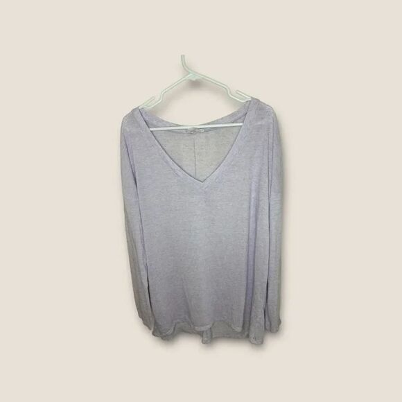 Victorias Secret Light Purple Lightweight Long Sleeve Lounge Top - Picture 1 of 4